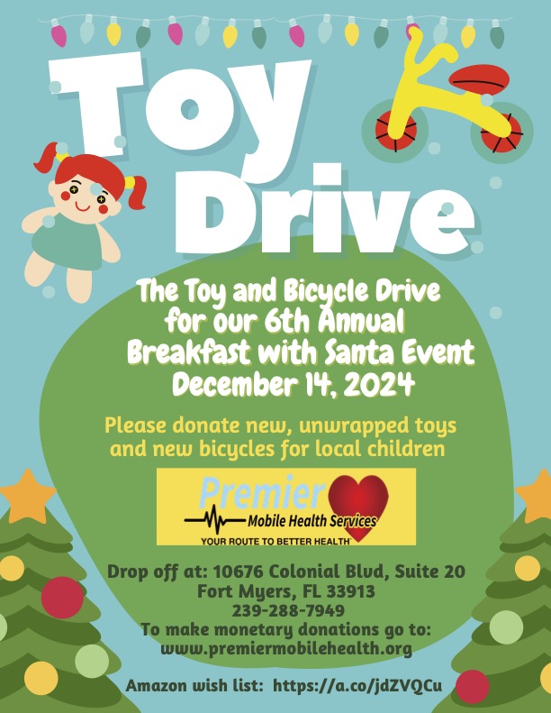 breakfast with santa toy drive flyer with amazon link