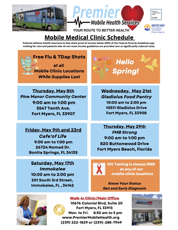 may 2025 english mobile medical clinic schedule