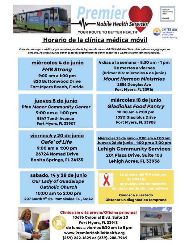 revised june 2025 spanish mobile medical clinic schedule